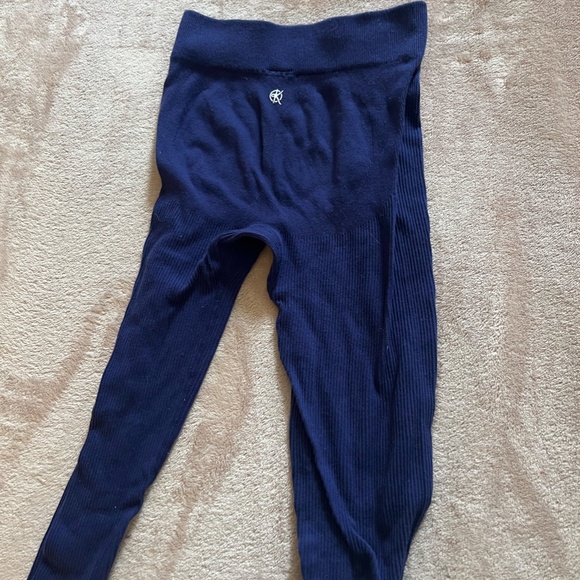 WBK Fit Leggings Classic Ribbed Leggings [Royal Blue] Size Small! - Picture 4 of 6